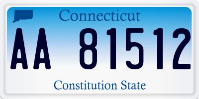 CT license plate AA81512