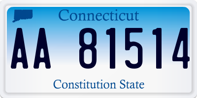 CT license plate AA81514