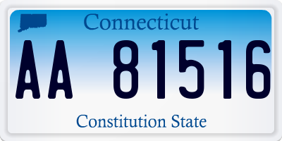 CT license plate AA81516