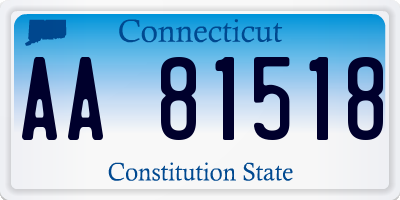 CT license plate AA81518