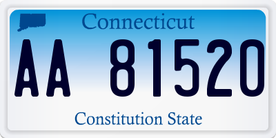 CT license plate AA81520