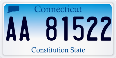 CT license plate AA81522