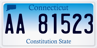 CT license plate AA81523