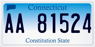 CT license plate AA81524