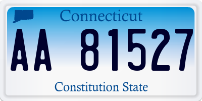 CT license plate AA81527