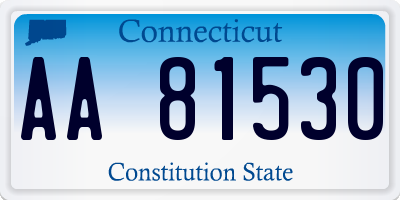 CT license plate AA81530