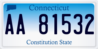 CT license plate AA81532