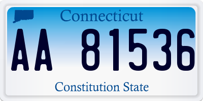 CT license plate AA81536