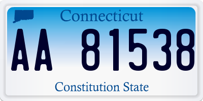 CT license plate AA81538