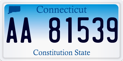 CT license plate AA81539