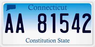 CT license plate AA81542