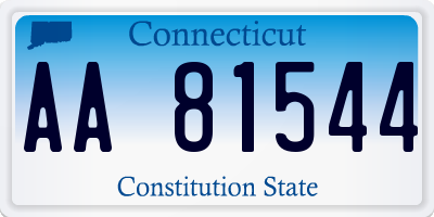 CT license plate AA81544