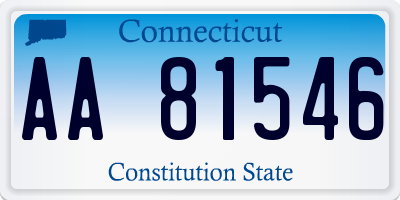 CT license plate AA81546