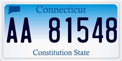 CT license plate AA81548