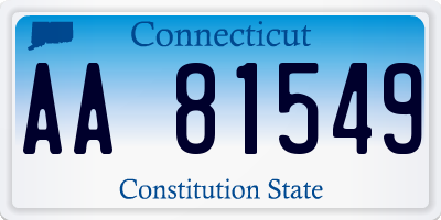 CT license plate AA81549