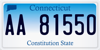 CT license plate AA81550