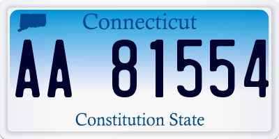 CT license plate AA81554