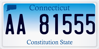 CT license plate AA81555