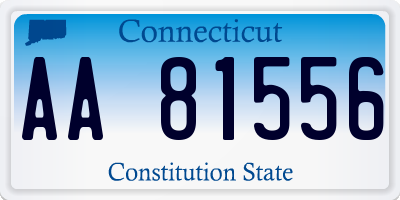 CT license plate AA81556