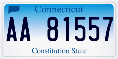 CT license plate AA81557