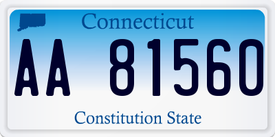 CT license plate AA81560