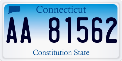 CT license plate AA81562