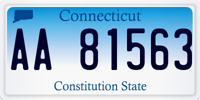 CT license plate AA81563