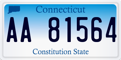 CT license plate AA81564