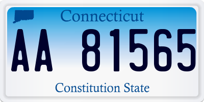 CT license plate AA81565