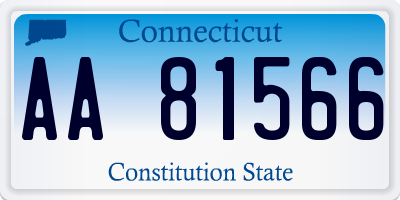 CT license plate AA81566