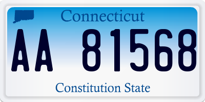 CT license plate AA81568