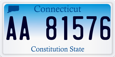 CT license plate AA81576