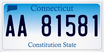 CT license plate AA81581