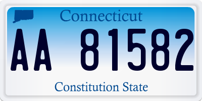 CT license plate AA81582