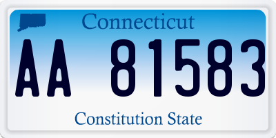 CT license plate AA81583