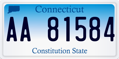 CT license plate AA81584