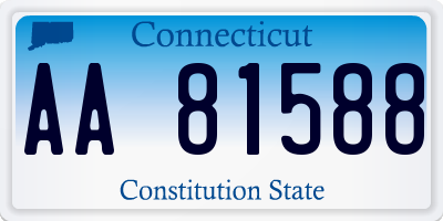 CT license plate AA81588