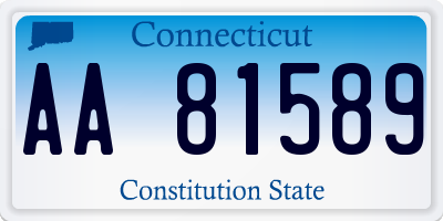 CT license plate AA81589