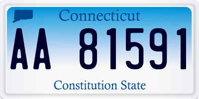 CT license plate AA81591