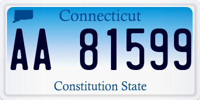 CT license plate AA81599