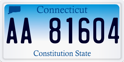 CT license plate AA81604