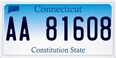 CT license plate AA81608