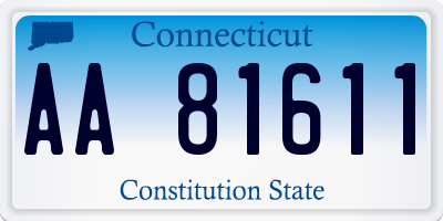 CT license plate AA81611