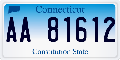 CT license plate AA81612