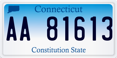 CT license plate AA81613