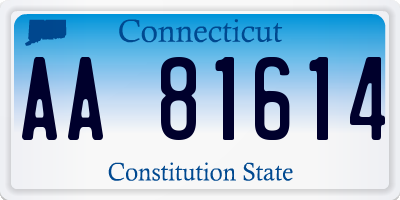 CT license plate AA81614