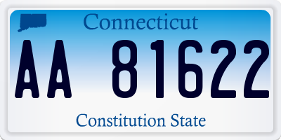 CT license plate AA81622