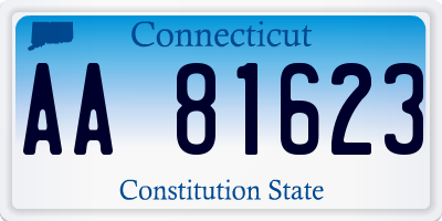 CT license plate AA81623