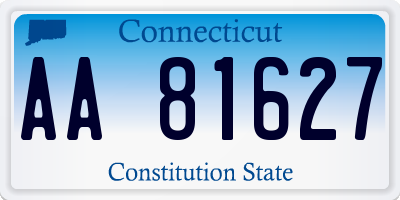 CT license plate AA81627