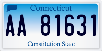 CT license plate AA81631